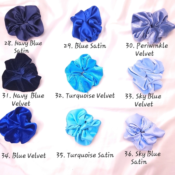 SET OF 5 | Velvet Thingz Handmade Premium  Scrunchies - Picture 6 of 10